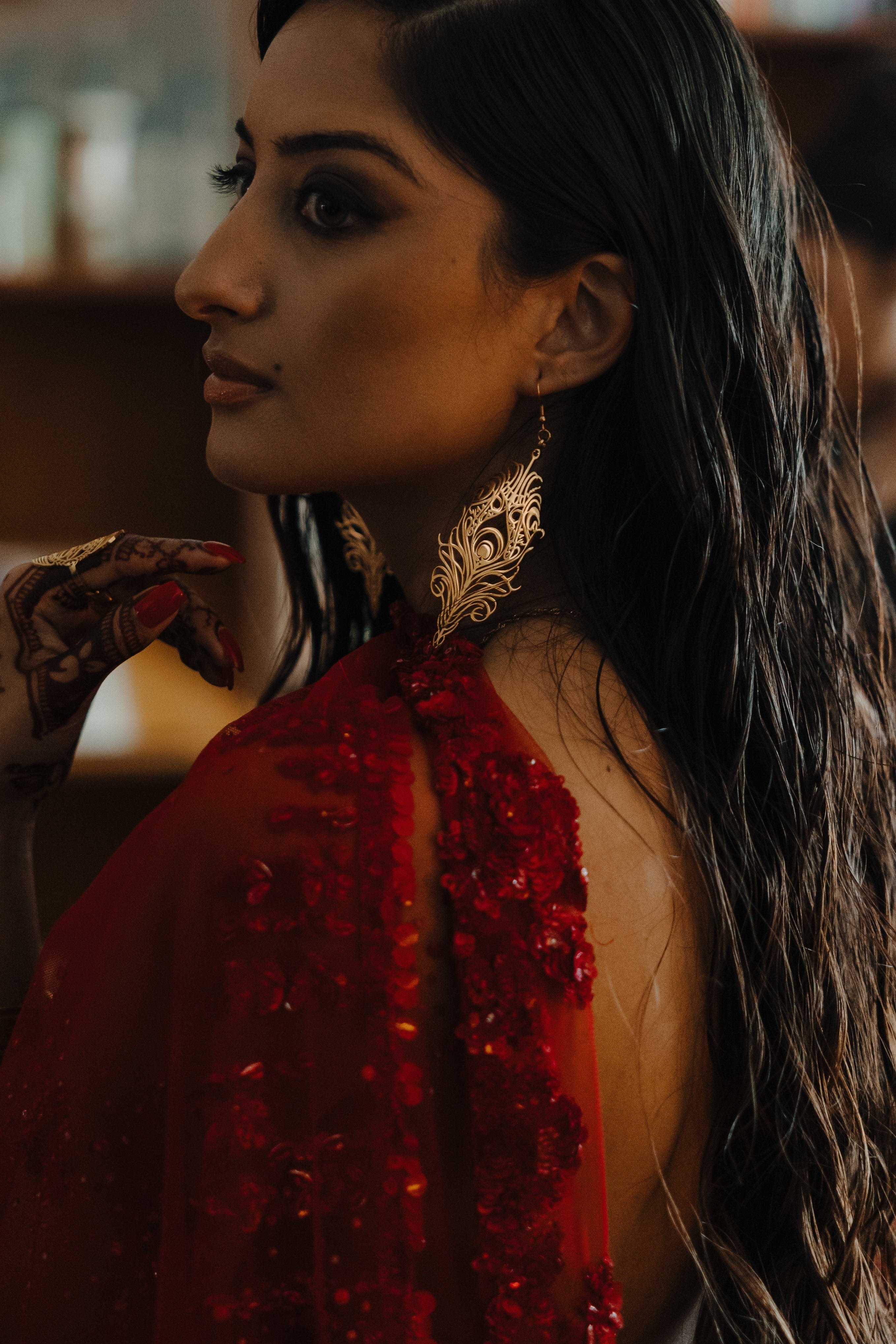 Eternal Bond earrings displayed in Nominal velvet pouch, emphasizing luxury and protection.