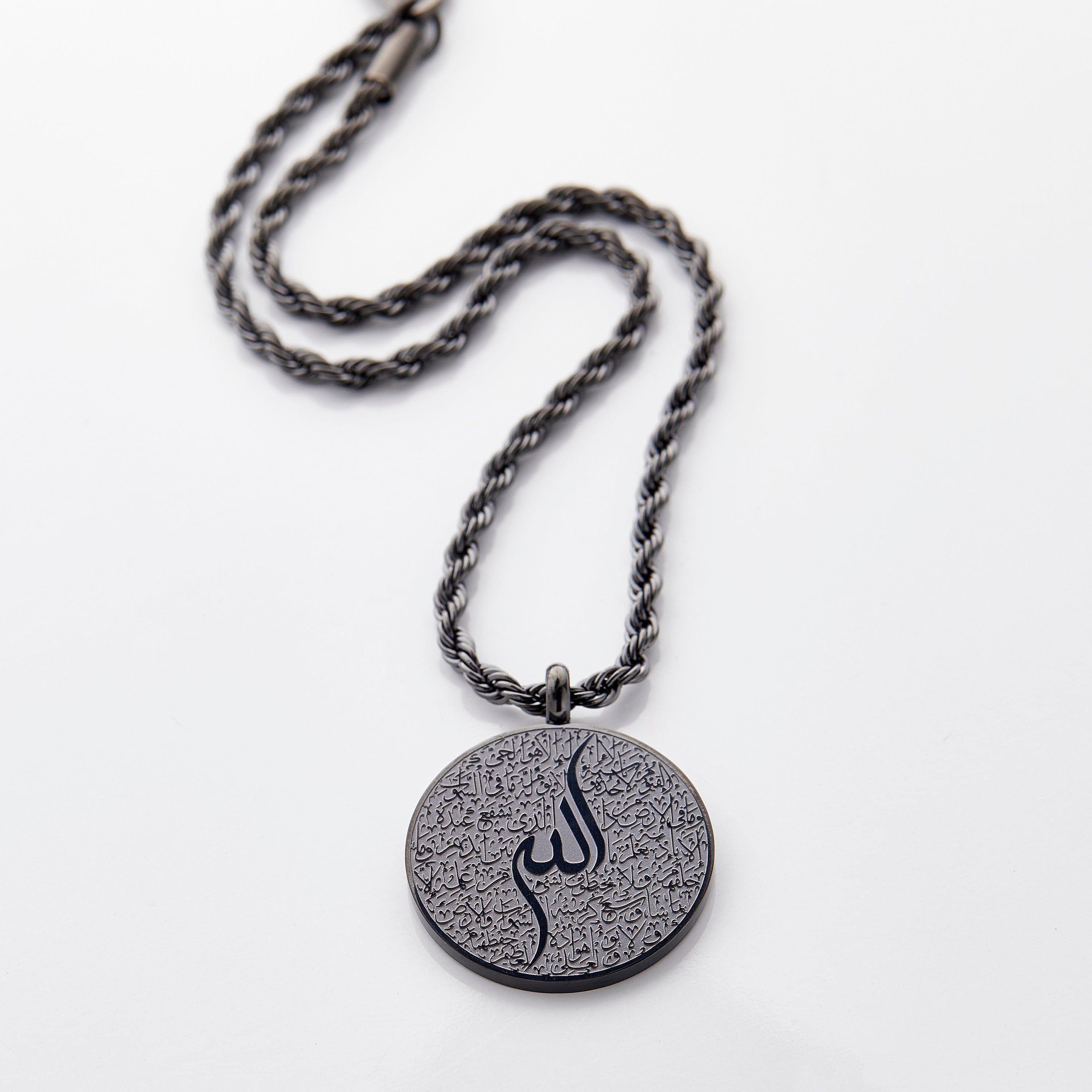Ayatul Kursi car hanger displayed in a car, adding a spiritual touch to the interior.