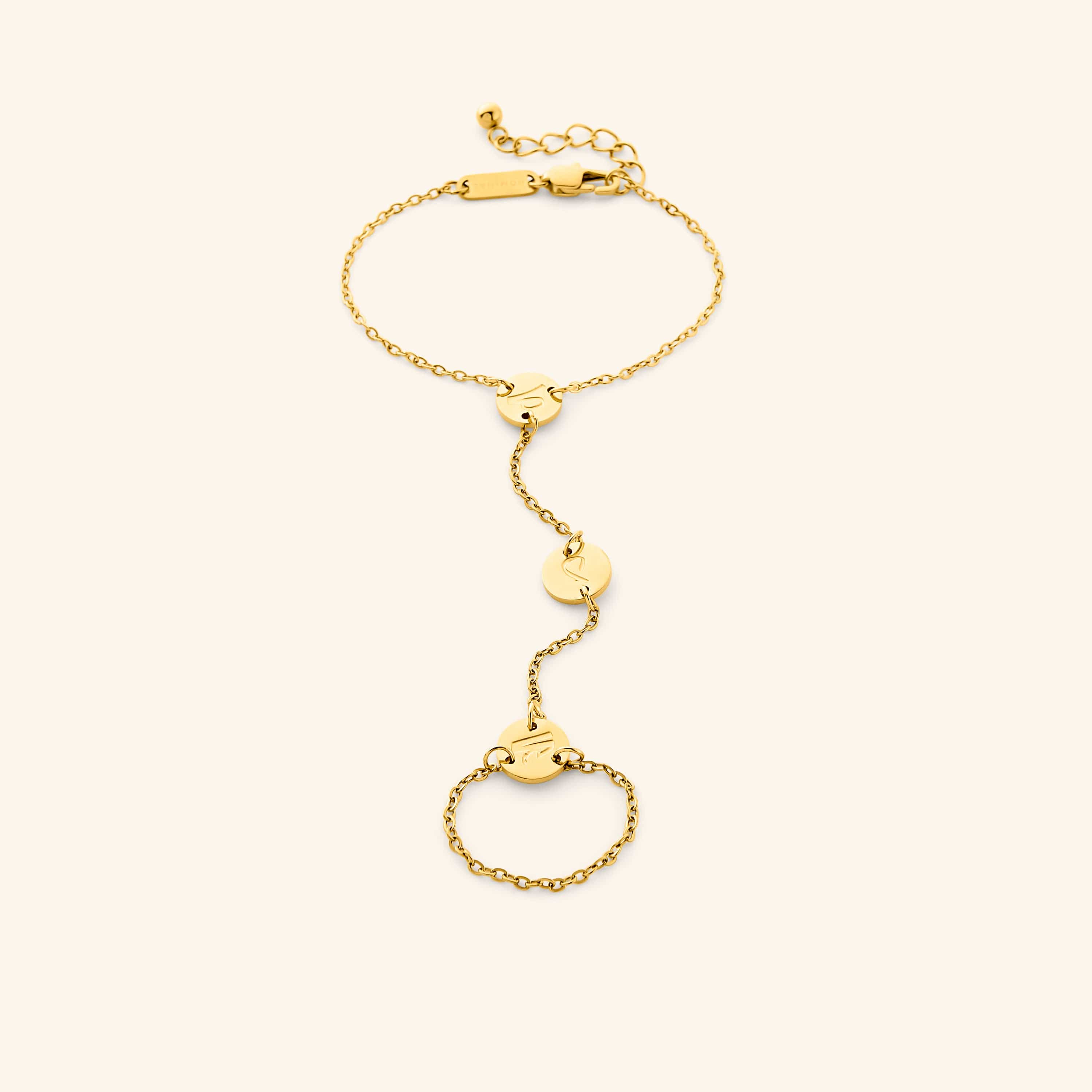 SALAAM hand chain viewed from the side, highlighting its elegant design and charm