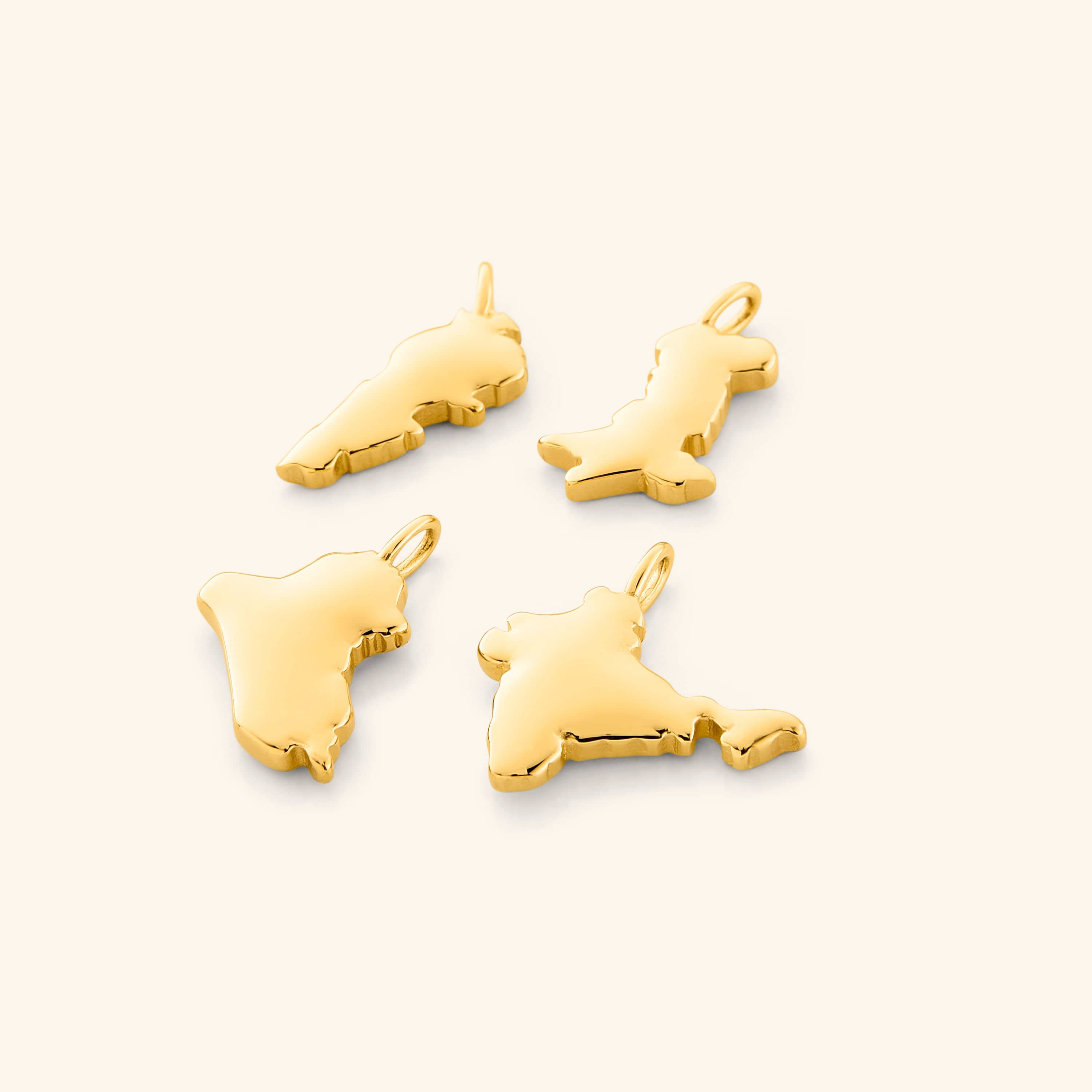 Hometown map charm in a velvet pouch, showcasing its elegant design.