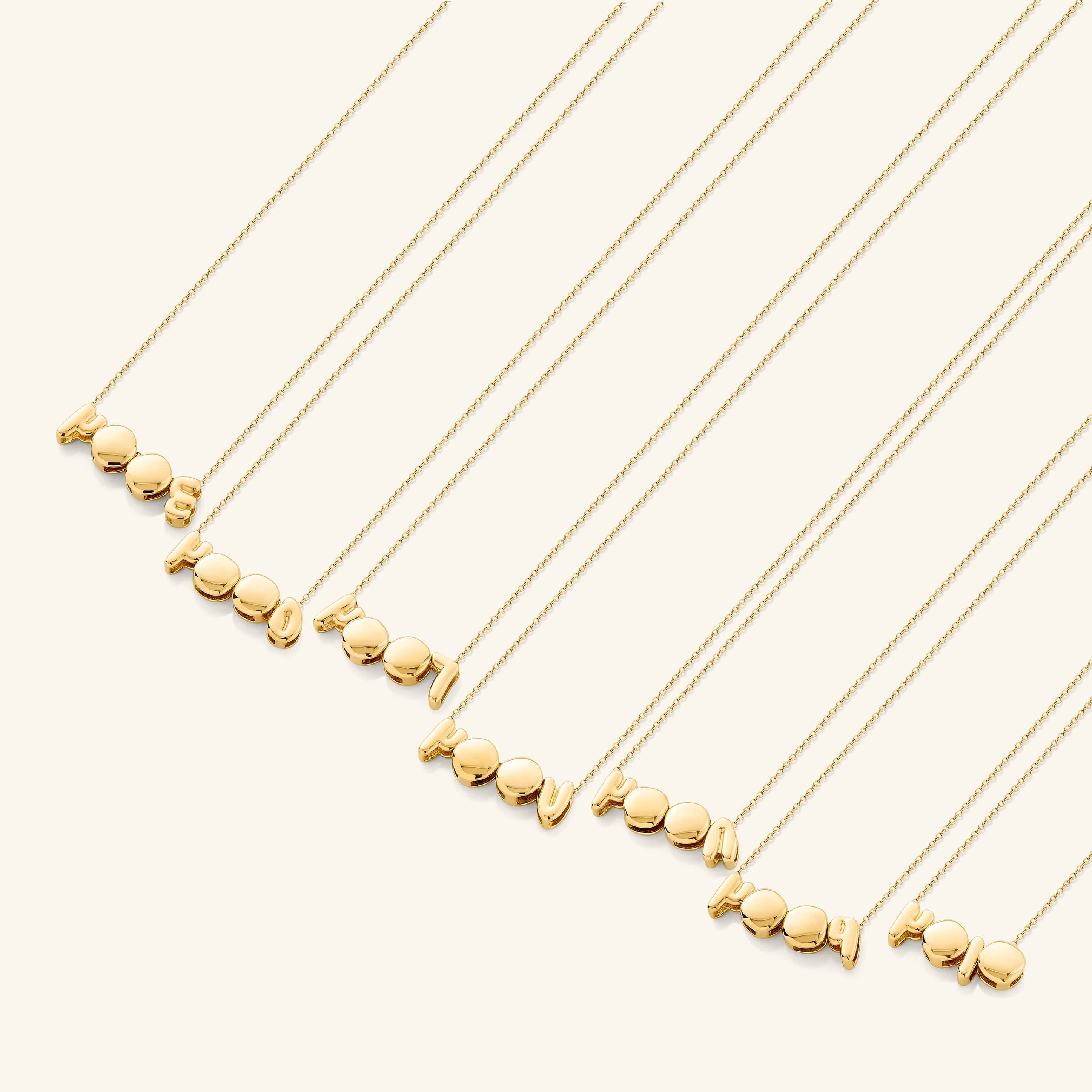 Close-up view of the personalized Arabic birthyear charm necklace showcasing its elegant design.