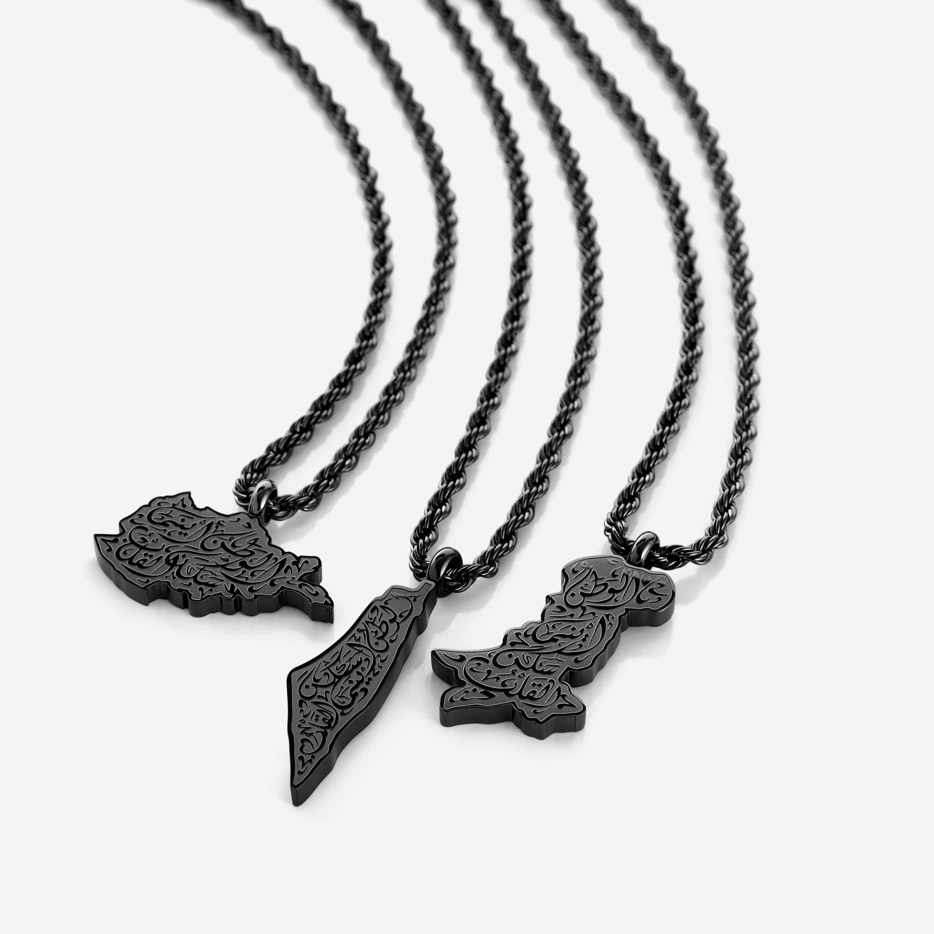 Stylish presentation of the hometown heart map necklace in a velvet pouch.