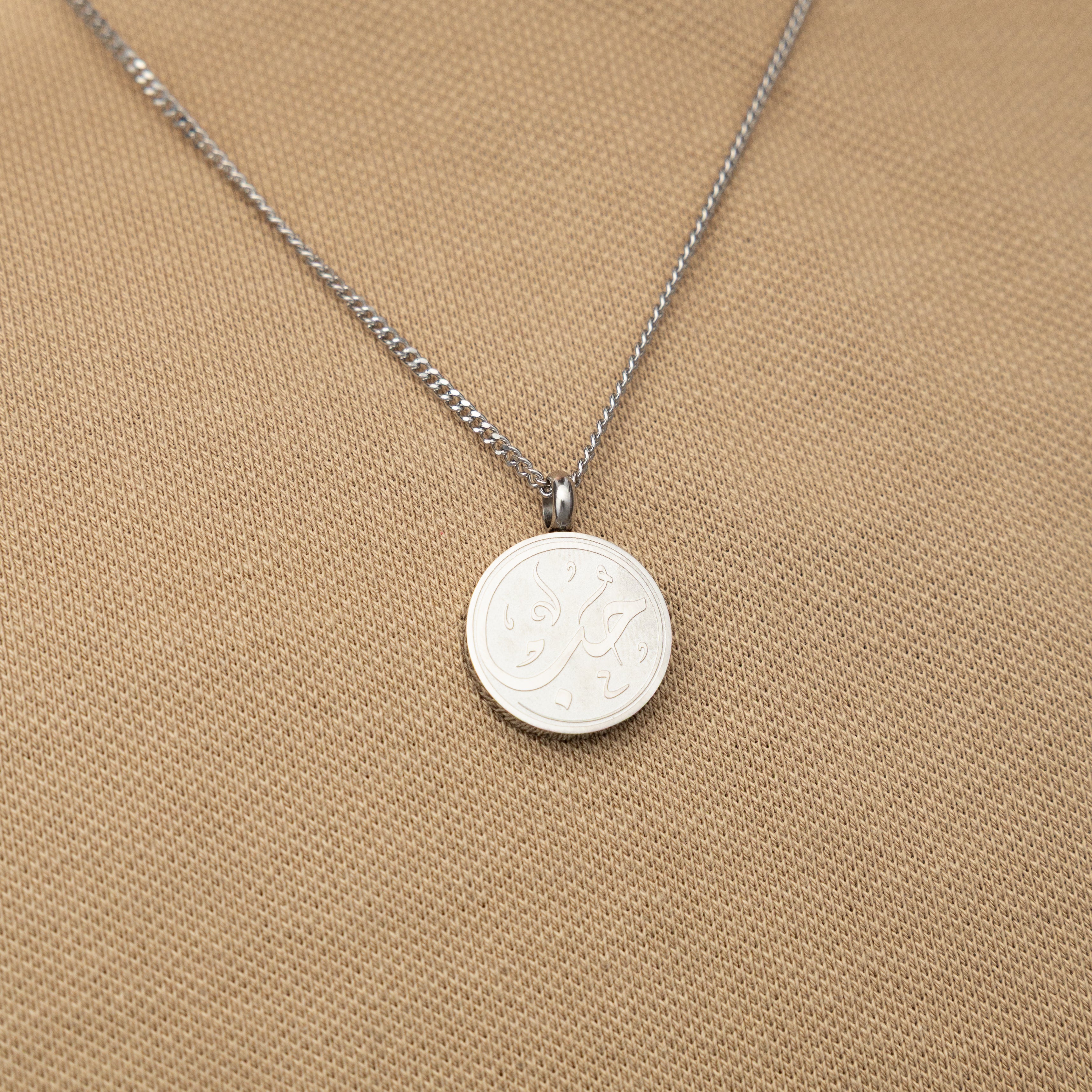 The love necklace displayed elegantly in its velvet pouch, ideal for gift-giving.