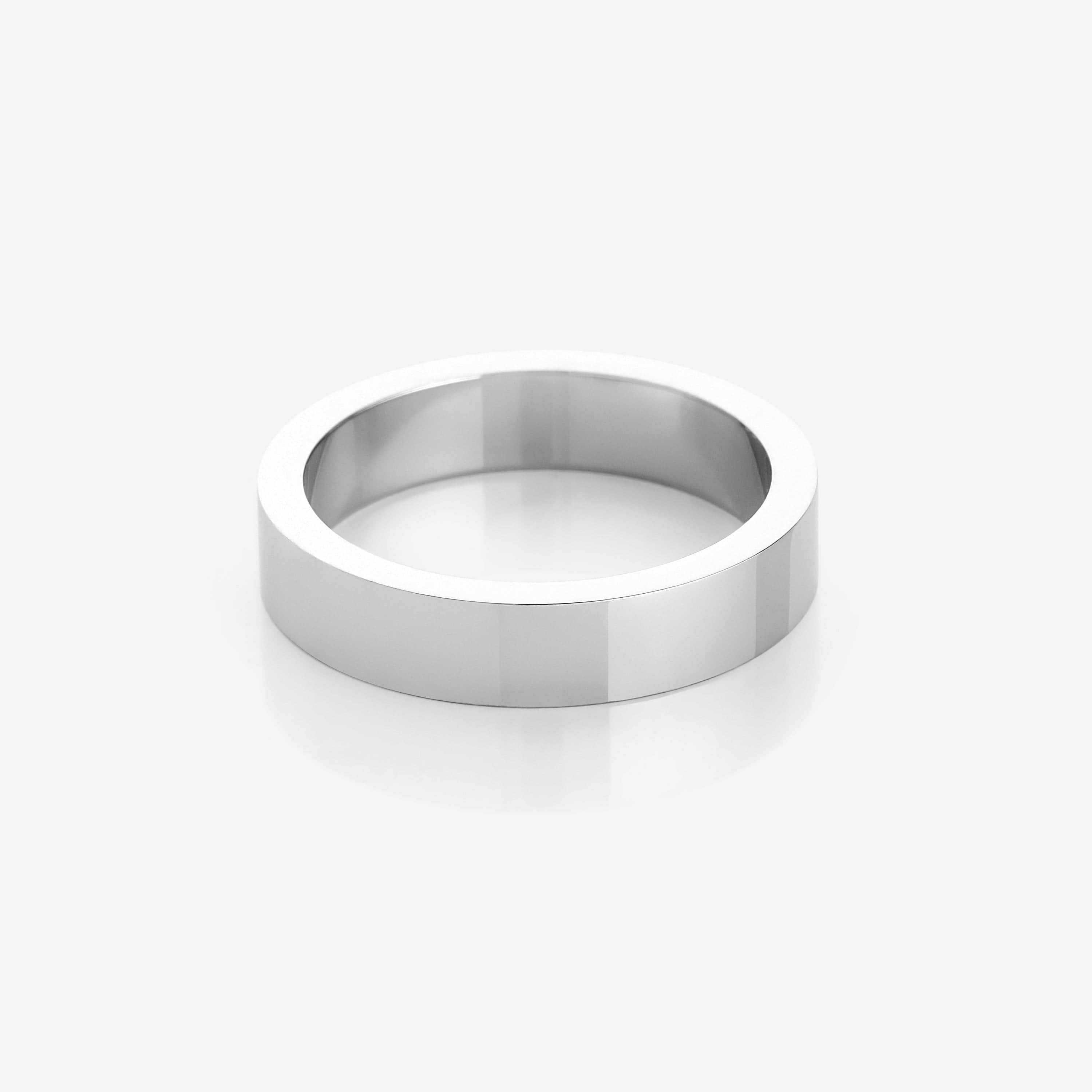 Close-up of the Essential Minimalist Steel Ring for Men, showcasing its polished finish.