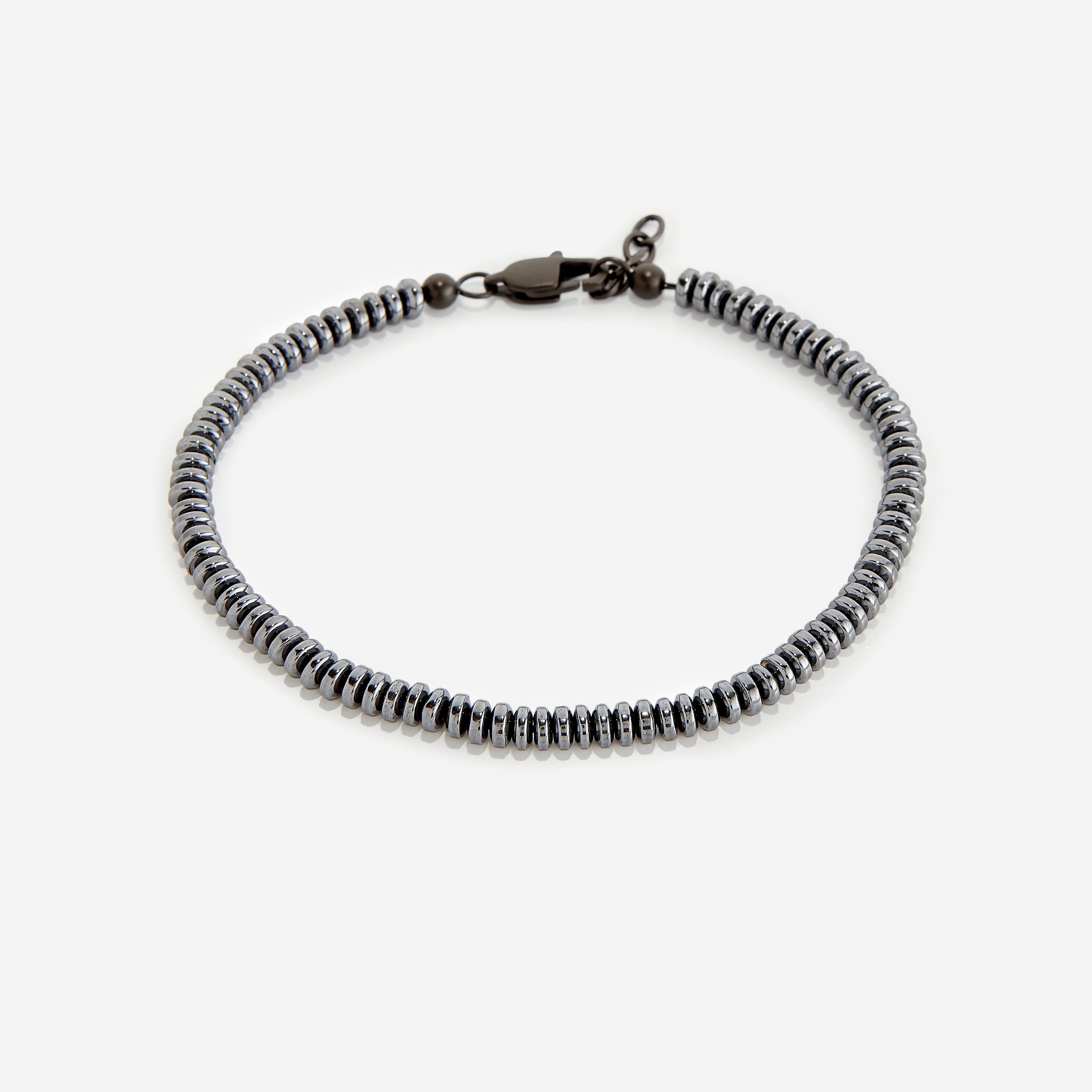 Close-up of the Classic Elegance Bead Bracelet showcasing its rounded beads and sheen.