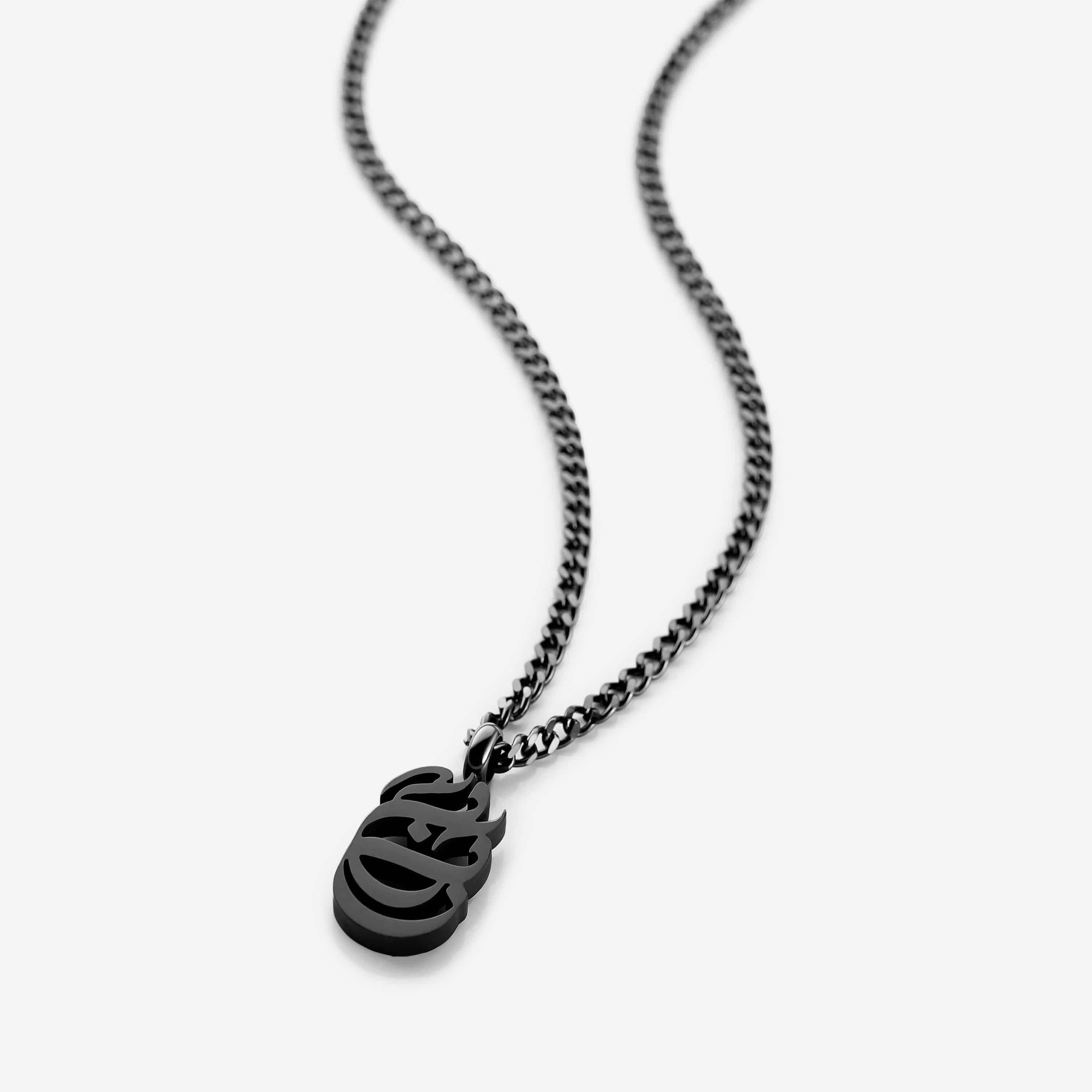 Baba Oval Necklace worn by a man in casual attire