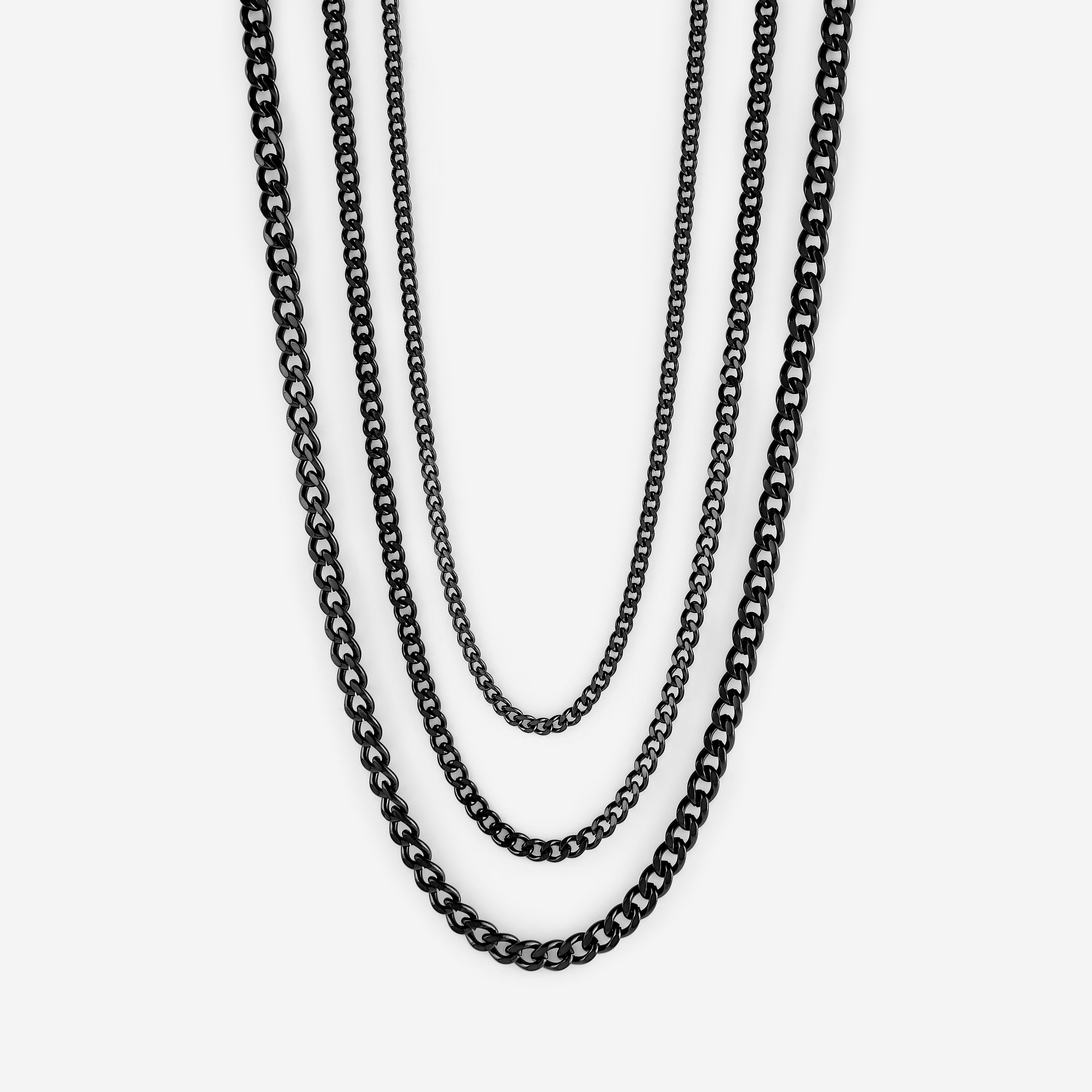 Velvet pouch packaging with necklace for men inside, ideal gift presentation for any occasion