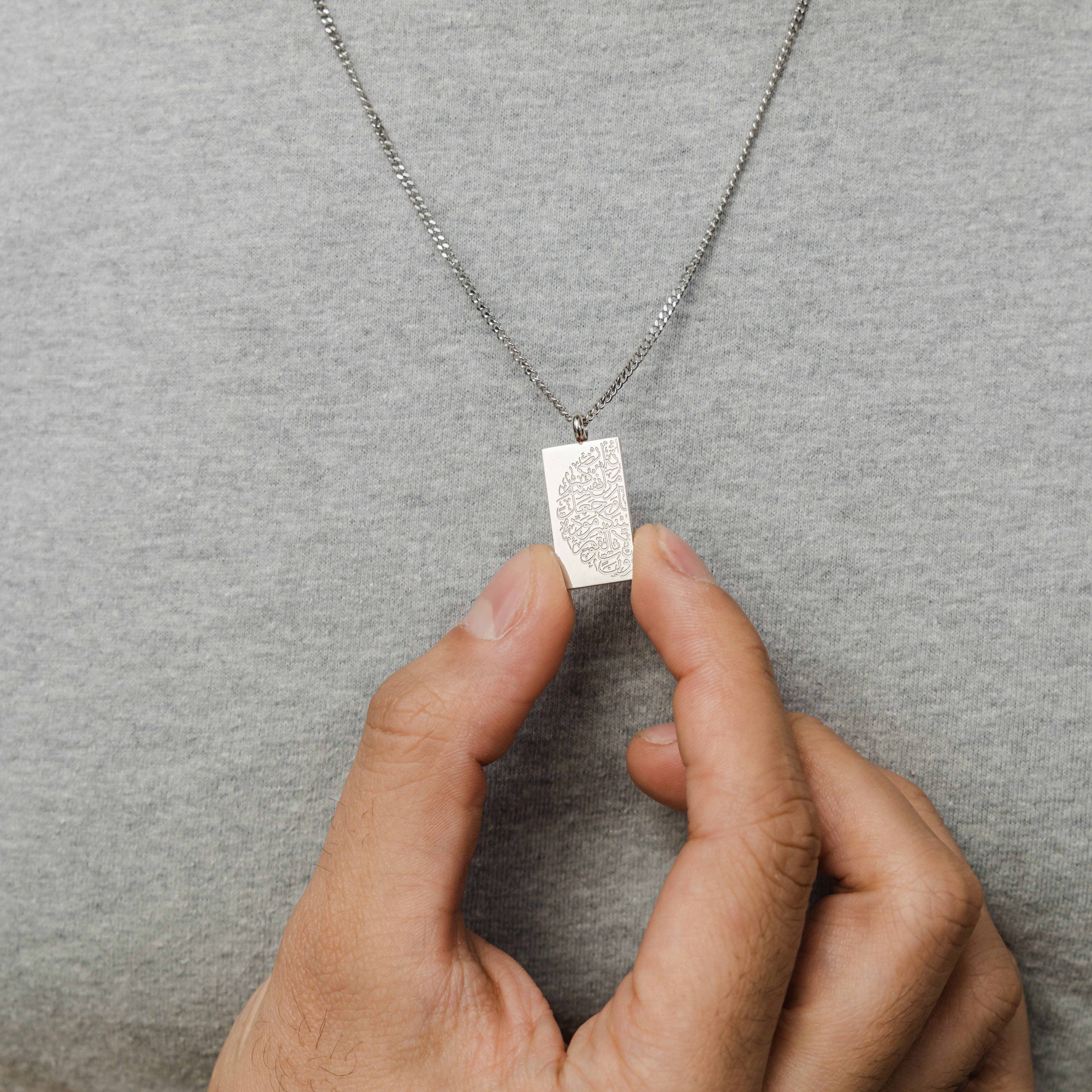 Womens gold necklace at 16-22 inches worn by model, highlighting the elegant design.