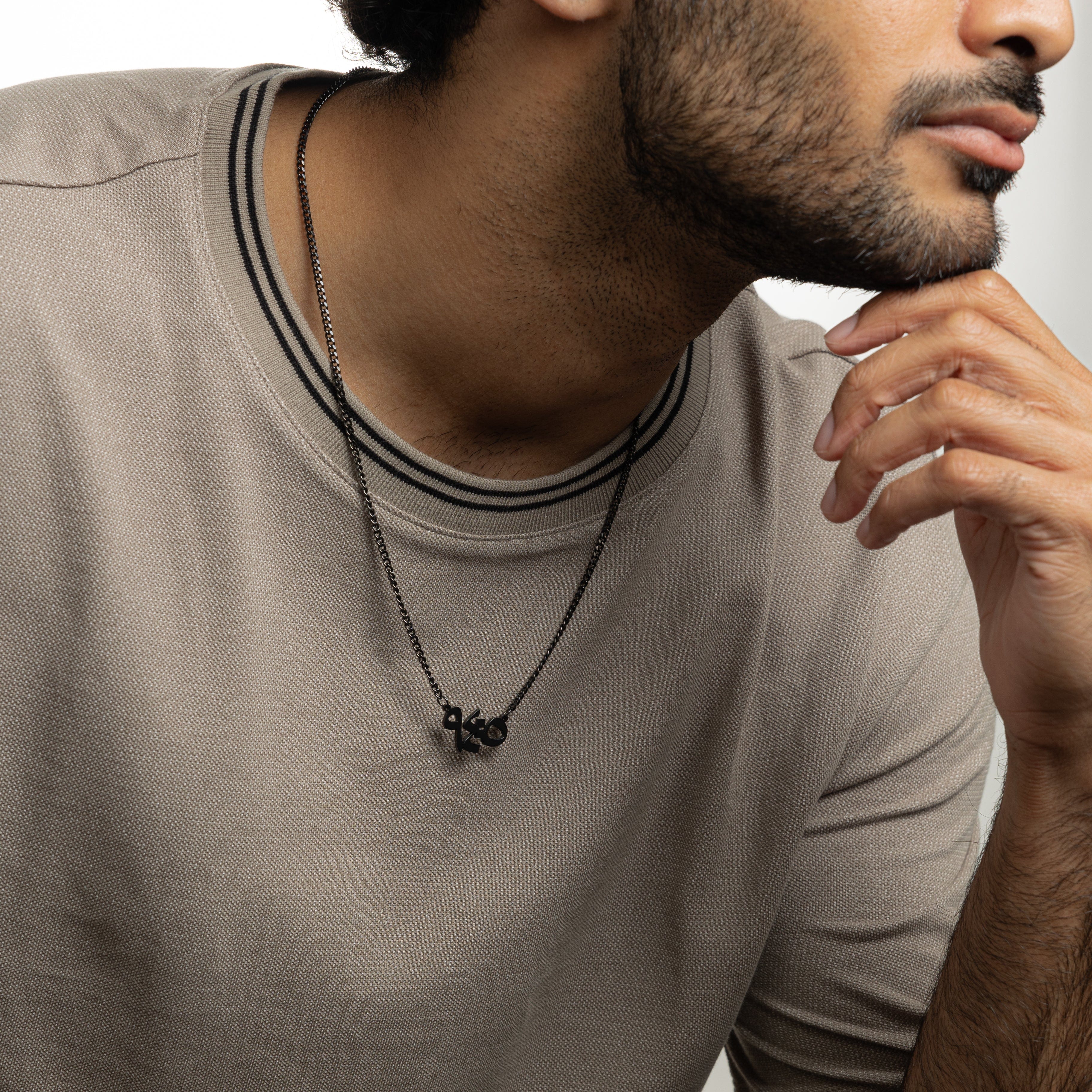 Close-up of the verse necklace highlighting its elegant design and craftsmanship.