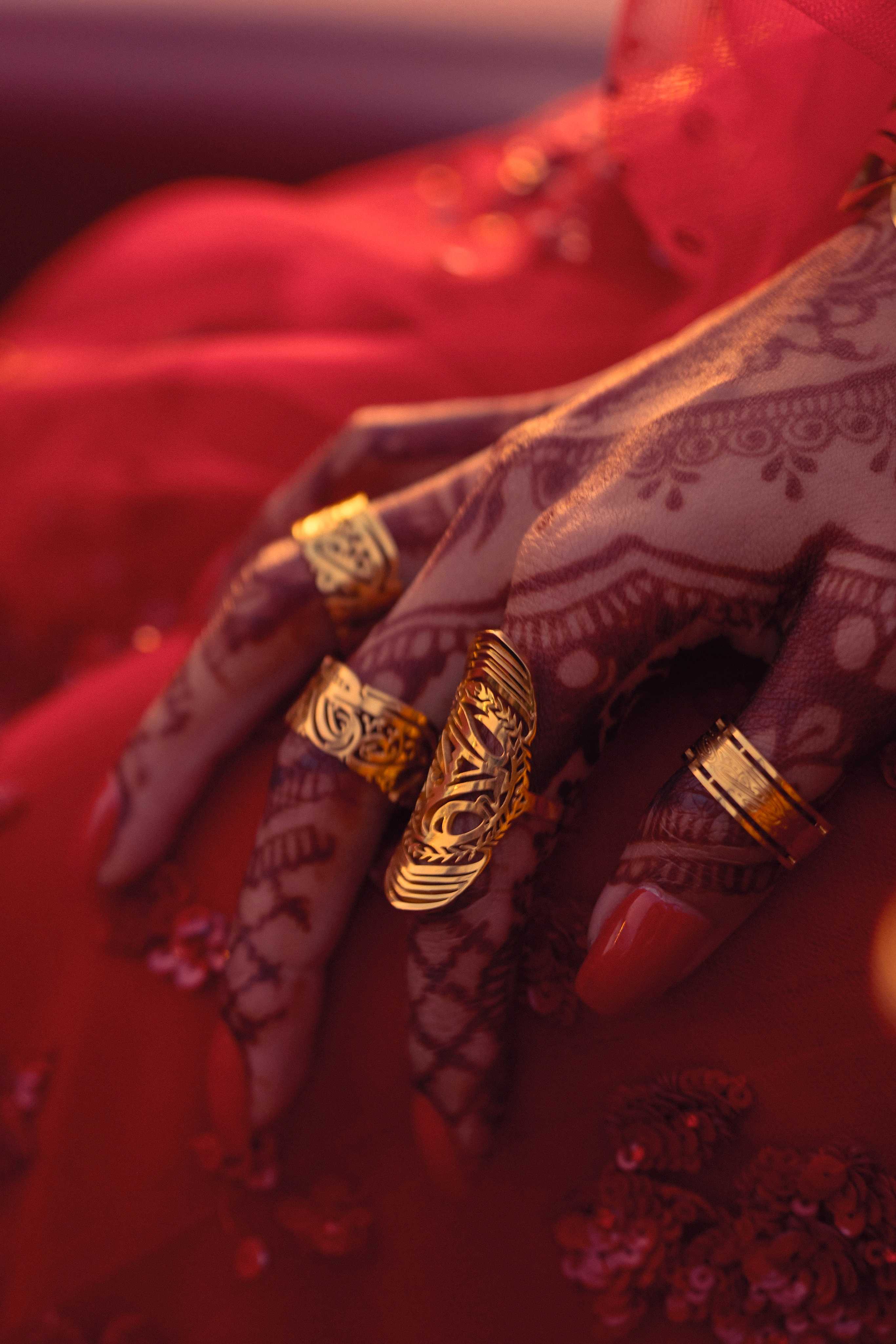 SABIREEN ring displayed in a velvet pouch, emphasizing its premium packaging.