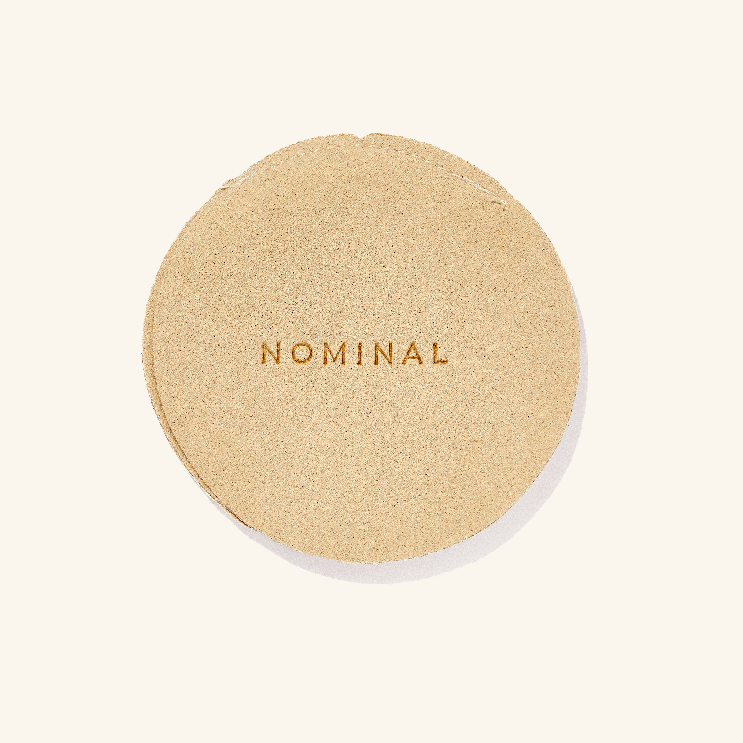 View of the Corridor Elegance Ring in its velvet pouch, highlighting its elegant packaging.