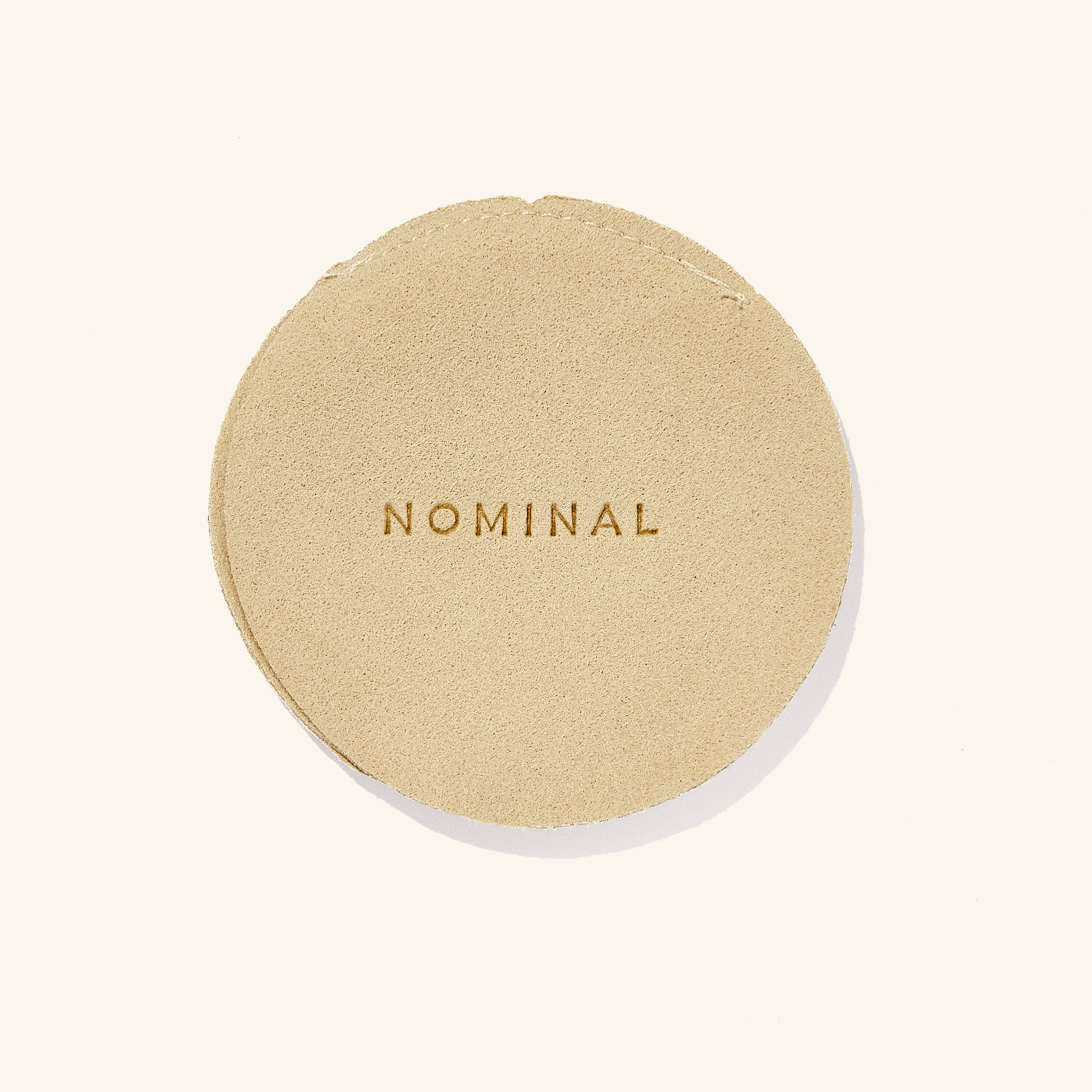 Radiant Open Gap Gold Ring displayed in a stylish Nominal pouch.