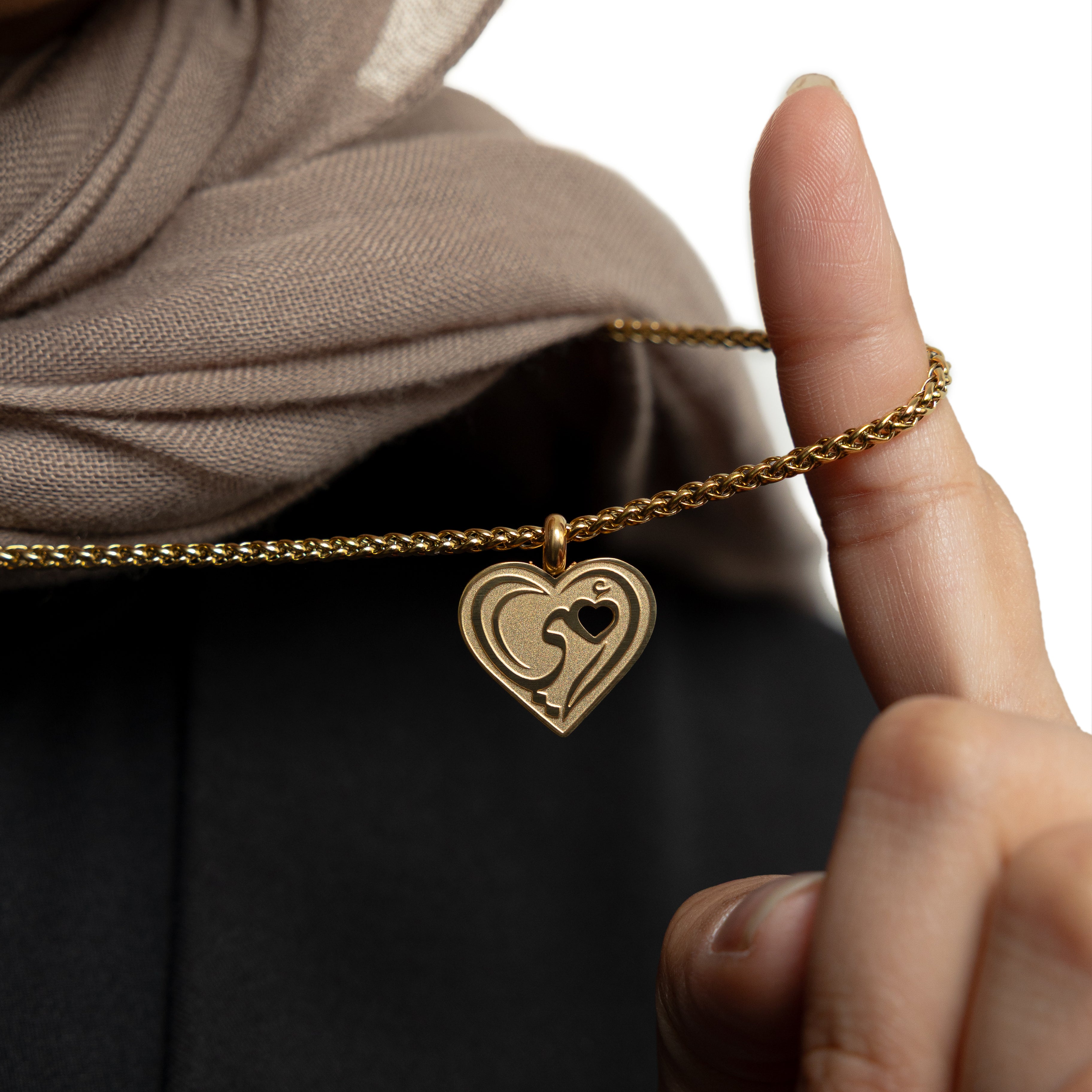 Heartfelt Mama Necklace worn by a daughter, symbolizing their special bond.