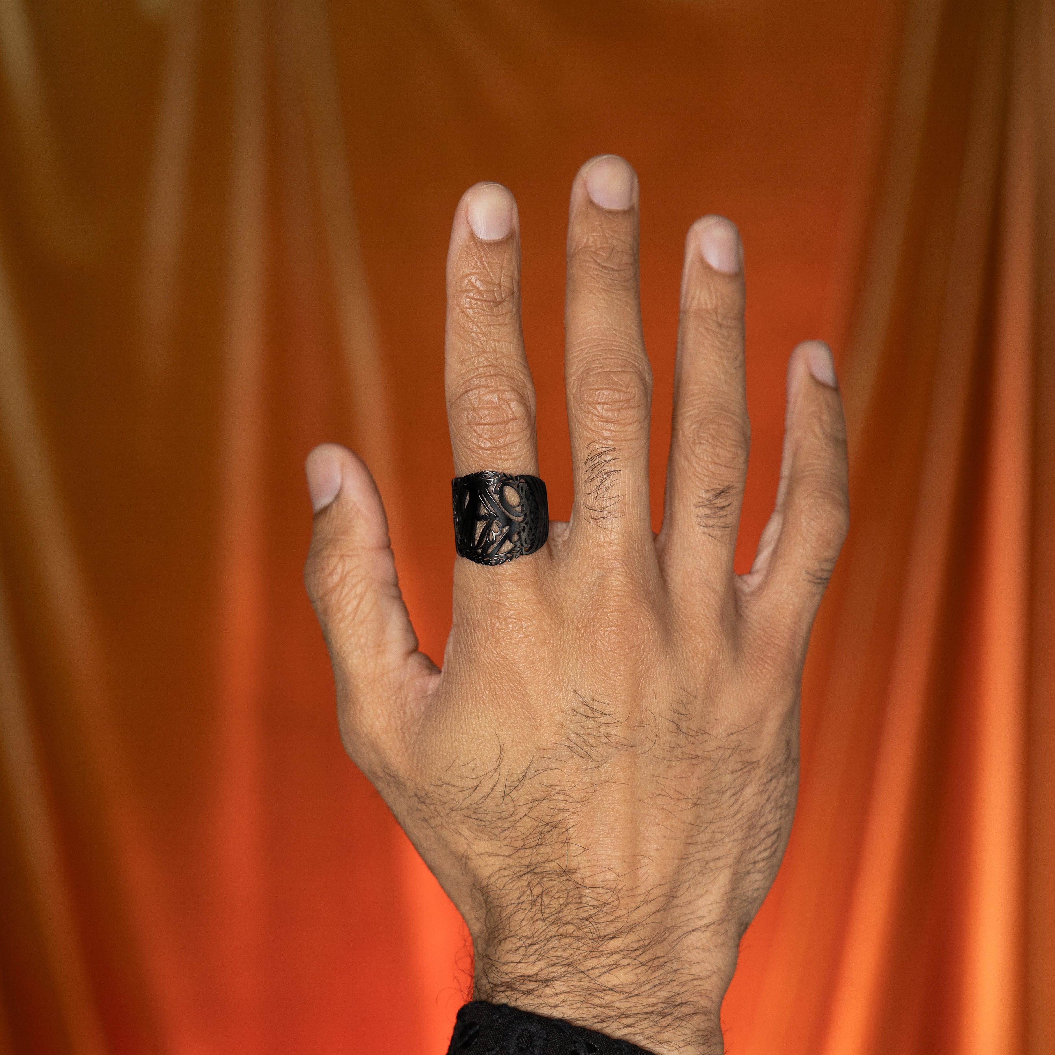 Sufficient Strength Ring displayed in a Nominal Velvet Pouch, perfect for gifting