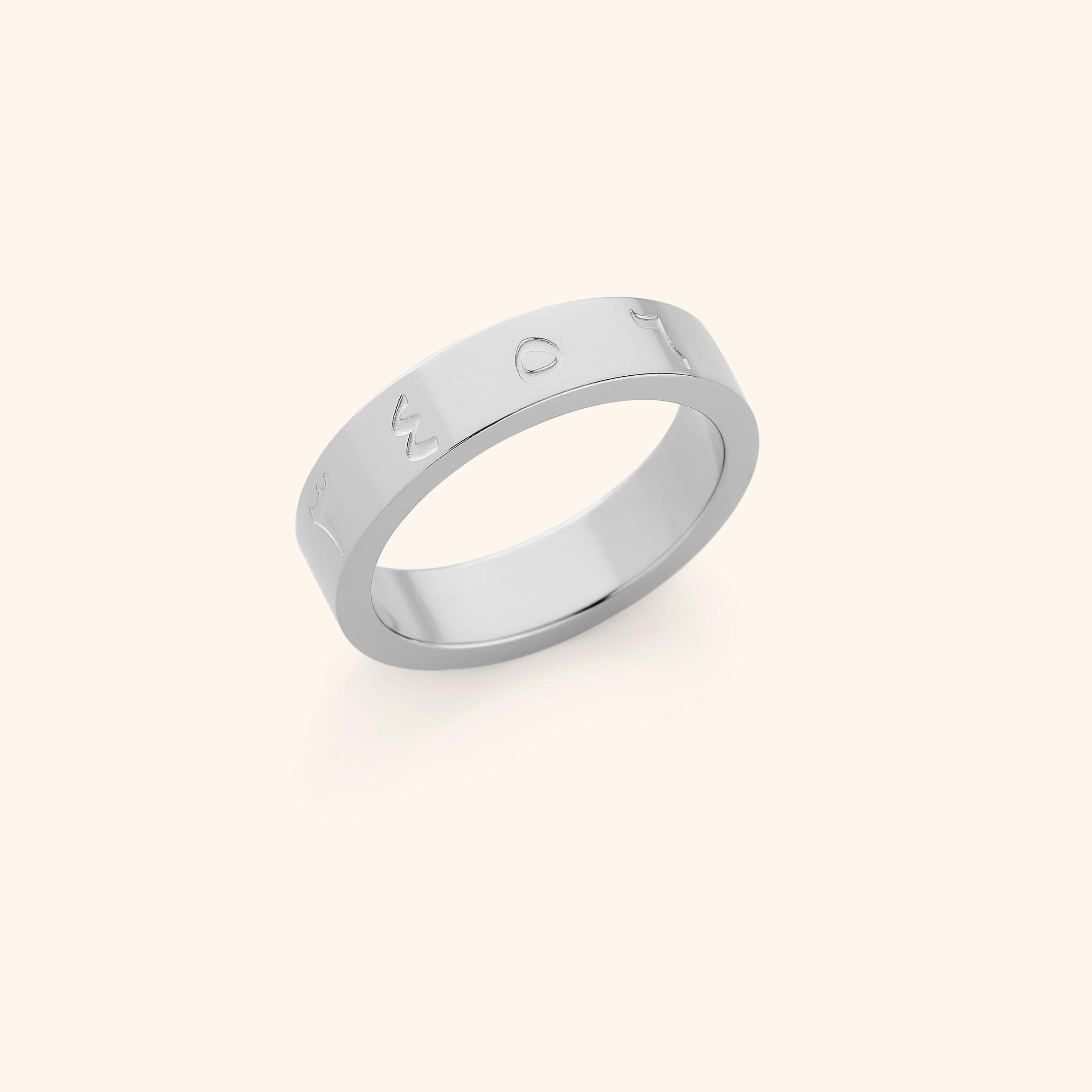 Elegant Arabic numeric ring showcasing Arabic numbers 0-9, perfect for cultural fashion.
