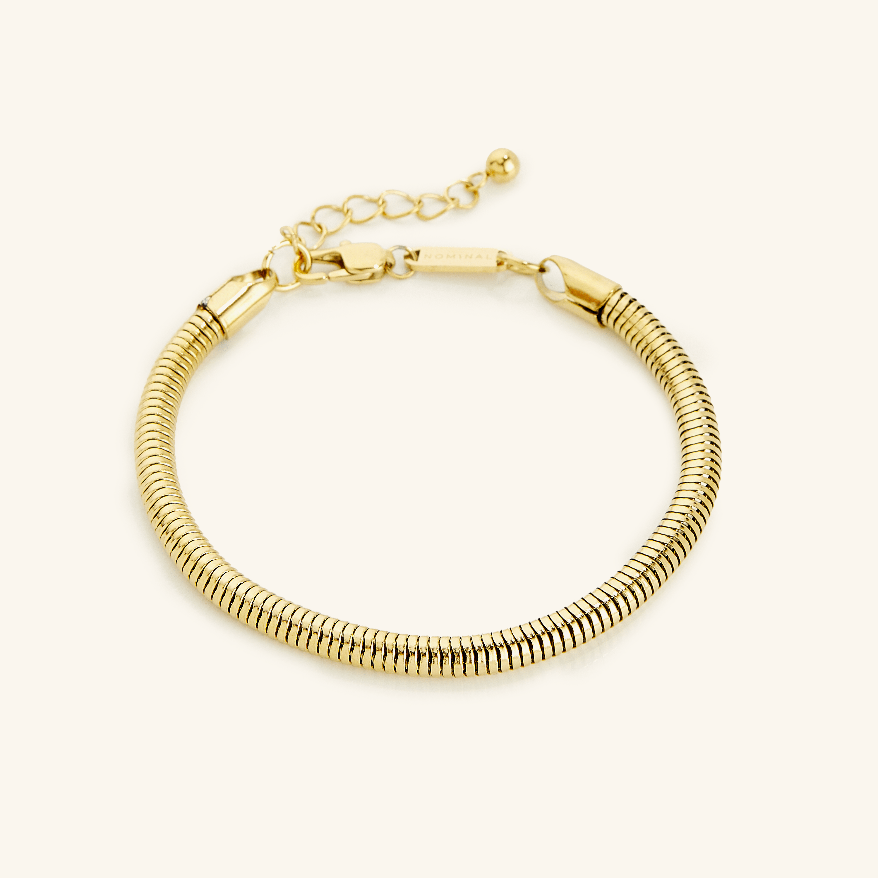 Elegant gold chain bracelet showcasing smooth rounded links, perfect for any outfit.