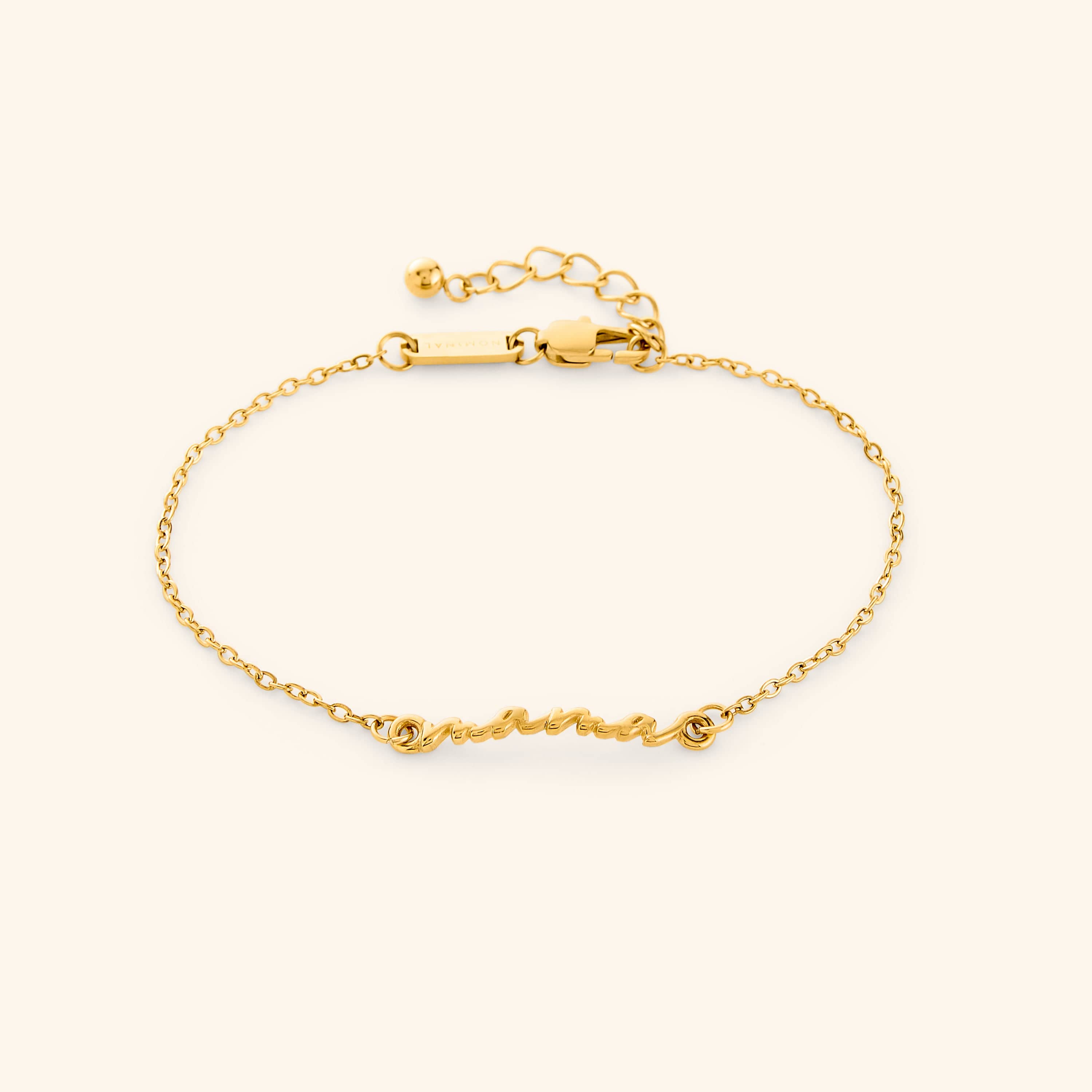 Elegant Mama Bracelet showcasing the cursive 'mama' design.