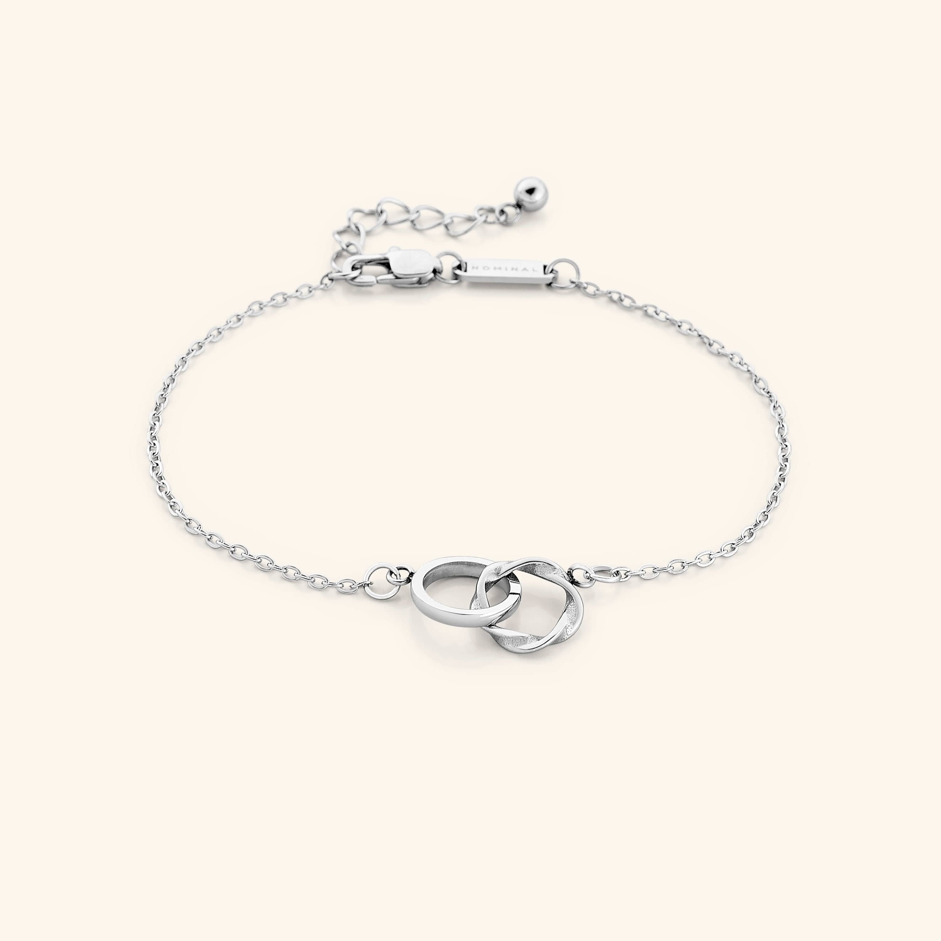 Packaging of the Elegant Sister Bond Bracelet in a velvet drawstring pouch, ready for gifting.