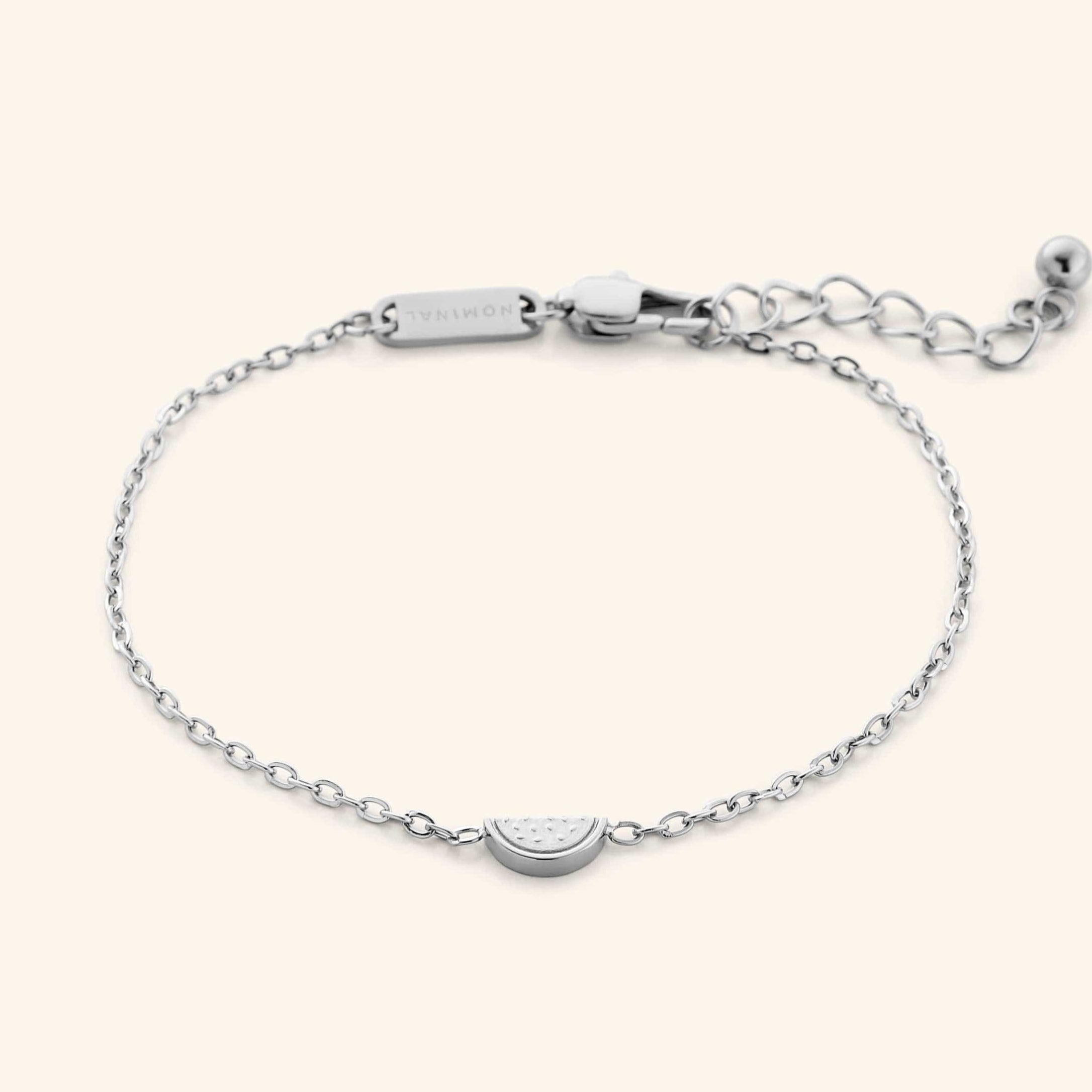 Heritage Watermelon Bracelet worn by a woman, demonstrating its stylish appeal.