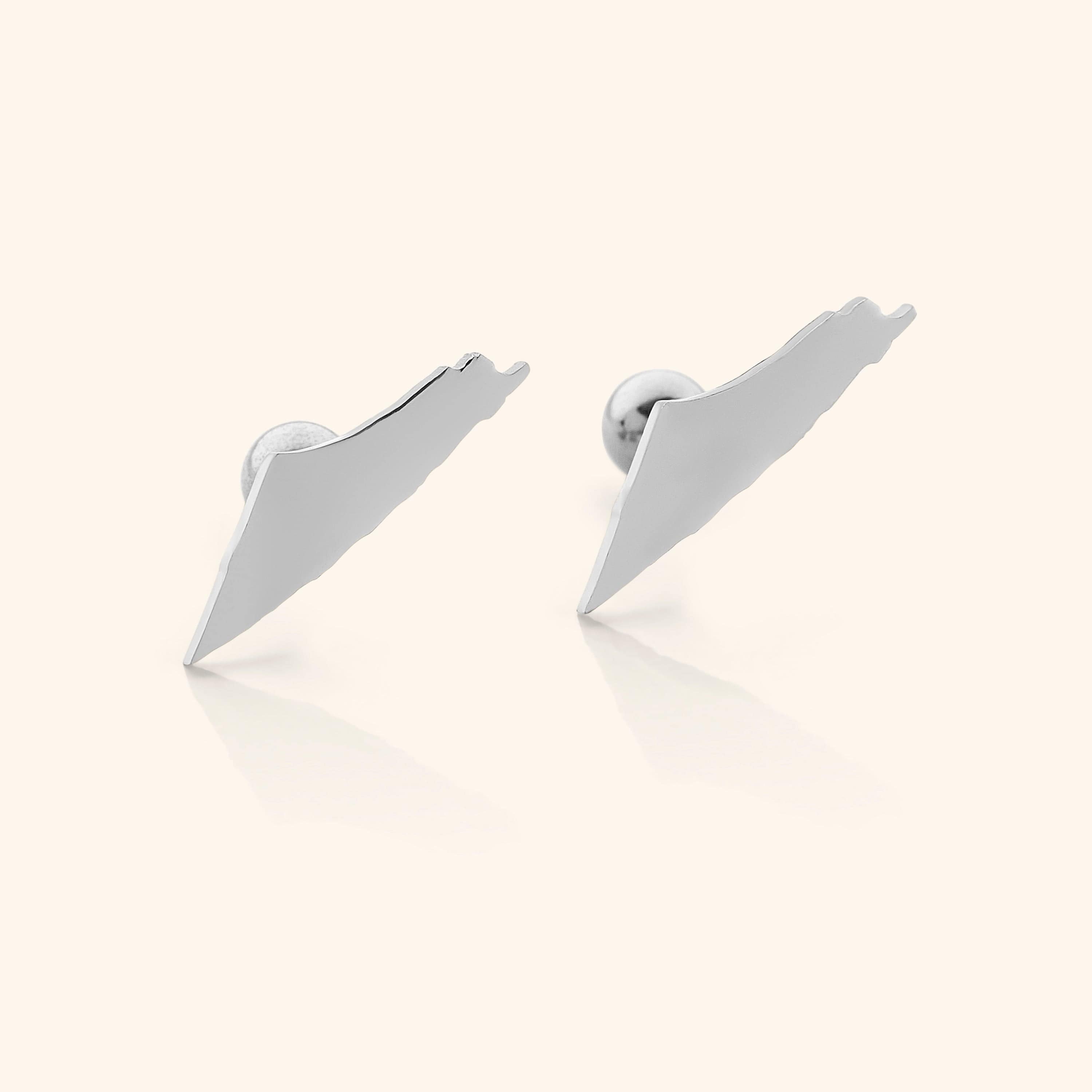 Close-up of Timeless Country Gold Stud Earrings highlighting the shine and details.