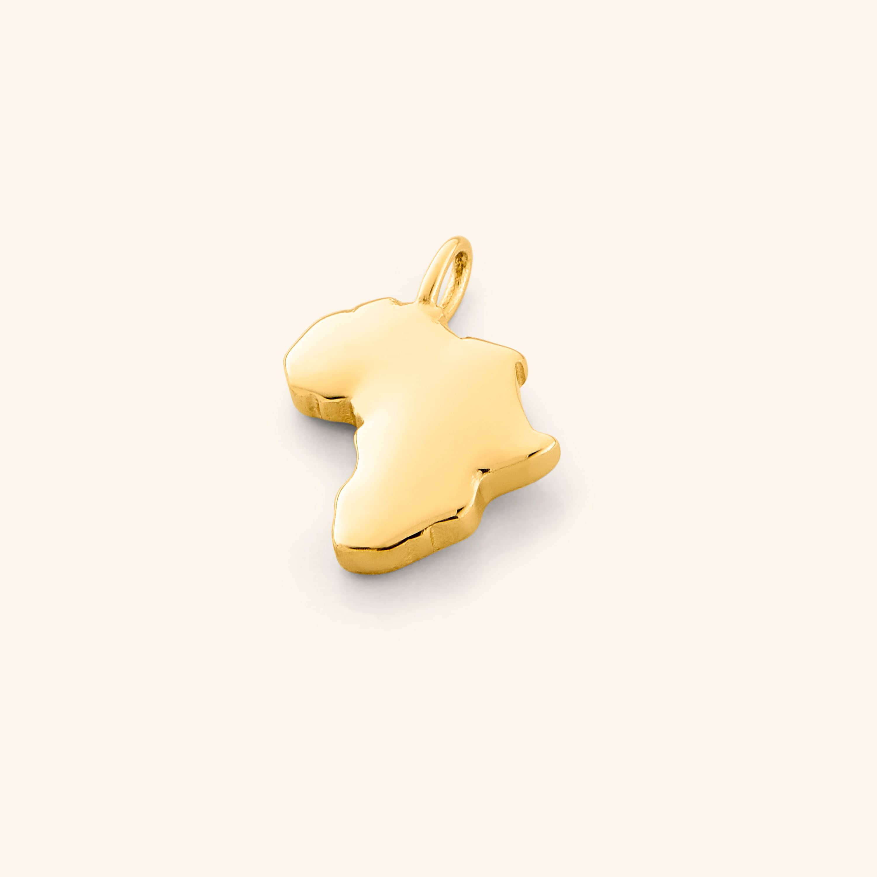 The map charm for carabiner necklace displayed against a neutral background.