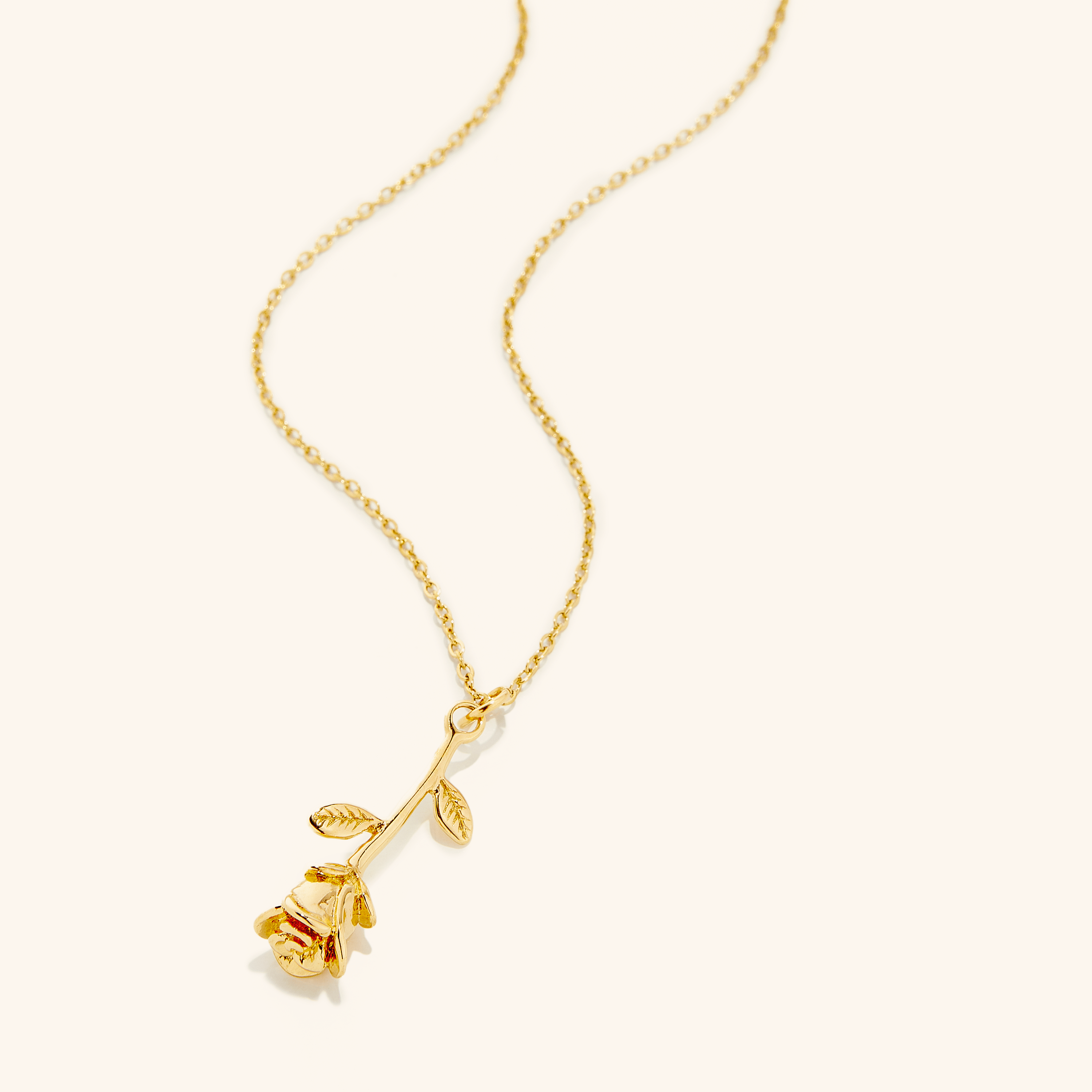 Blooming Elegance Gold Necklace on a model, highlighting its elegant design at 22 inches.