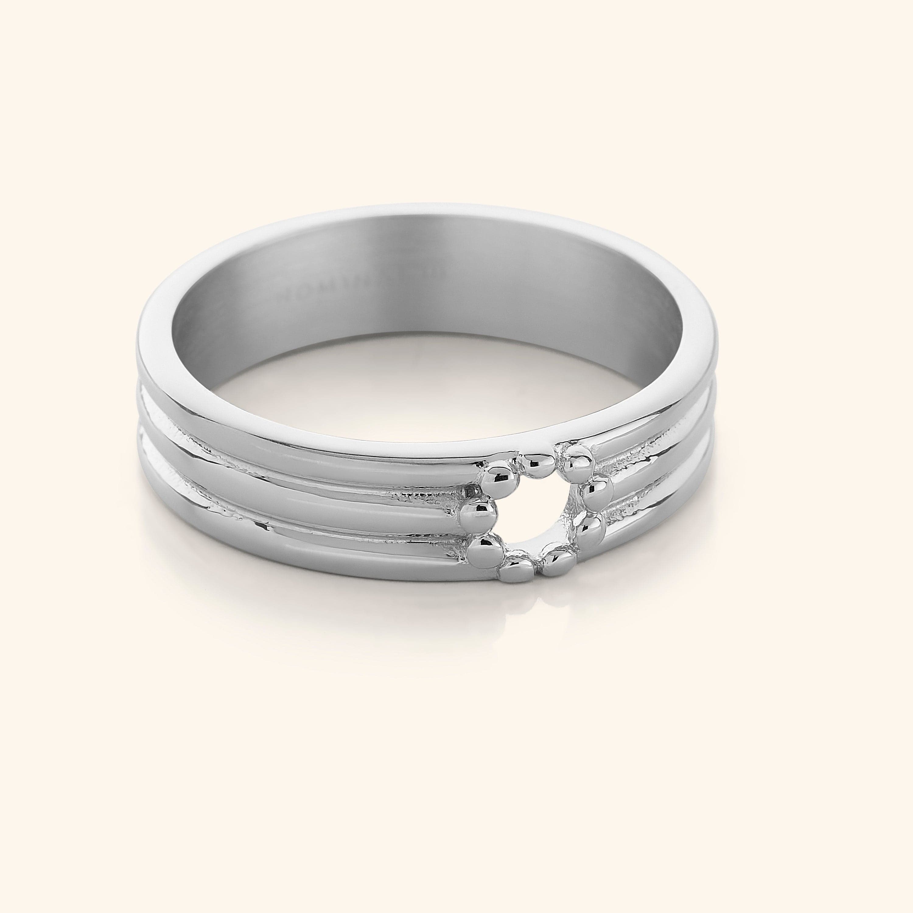 Close-up view of the Eternal Blossom Statement Ring showcasing its intricate flower design.