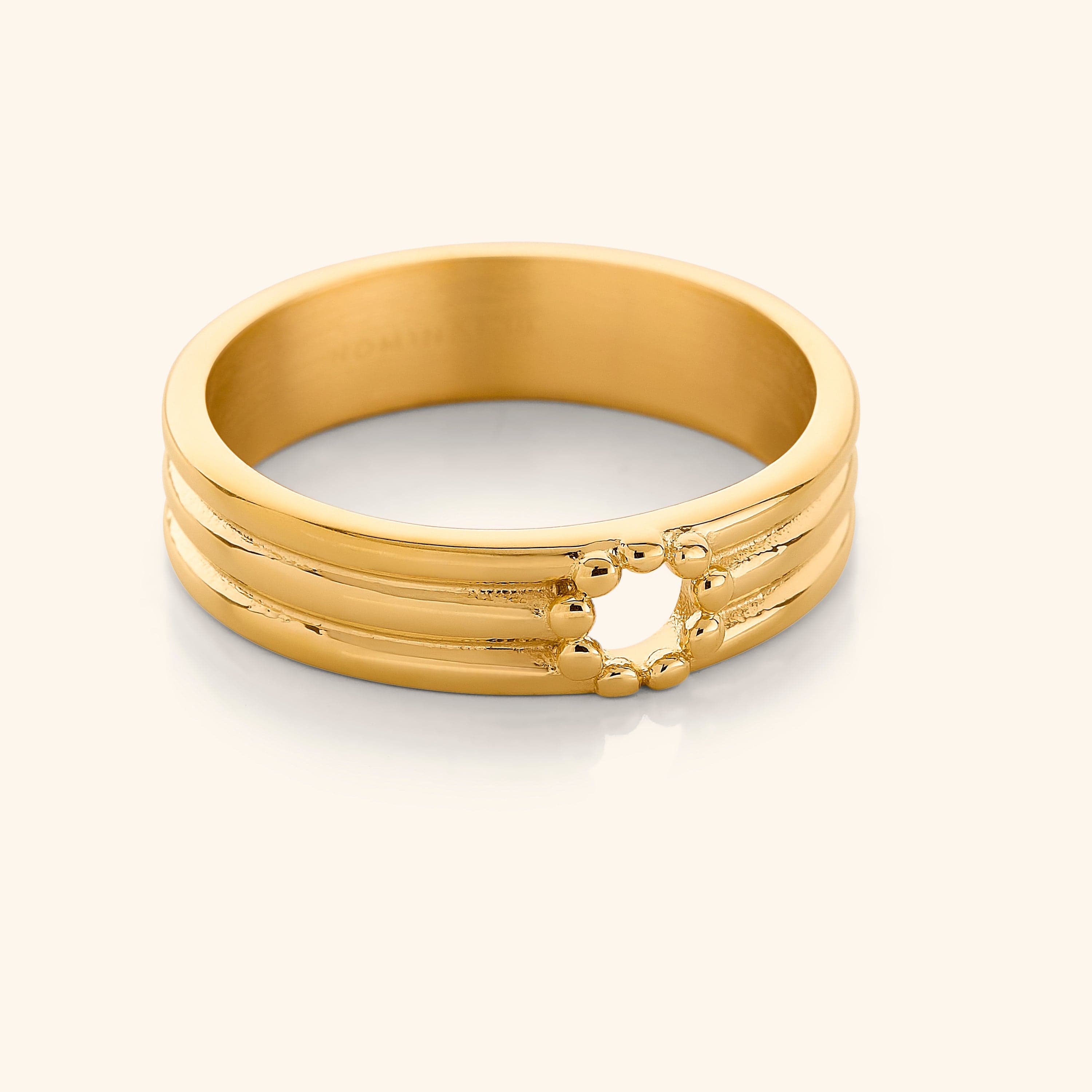 Close-up view of the Eternal Blossom Statement Ring showcasing its intricate flower design.